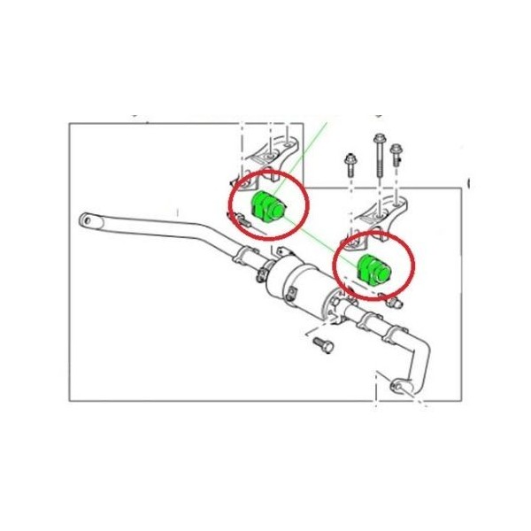 SILENT BLOC BARRE STABILISATRICE AVANT RANGE ROVER - DISCOVERY 3/4