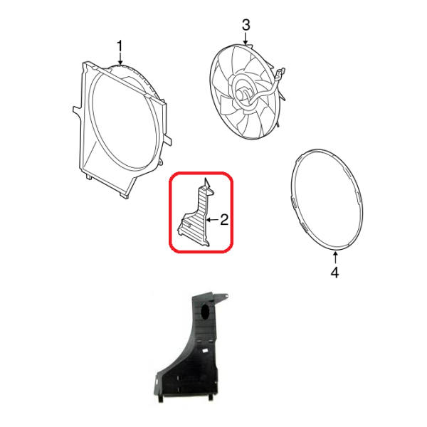 Collecteur D'air Radiateur RANGE ROVER L322