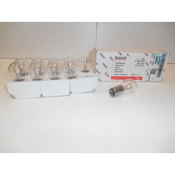 AMPOULE TRANSPARENTE 02 PLOMBS DE FEU DE STOP ET CLIGNOTANT 12V 21/5W