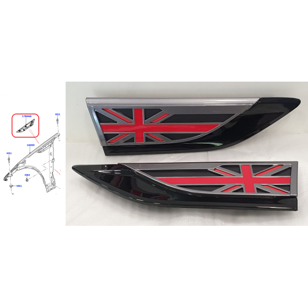 Kit Enjoliveur Grille Air Aile Avant LAND ROVER DISCOVERY 5