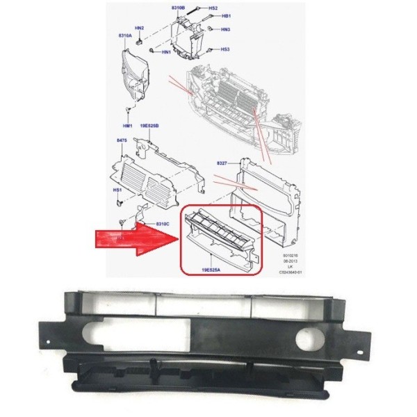 Déflecteur D'air Radiateur Avant Inférieur RANGE ROVER SPORT