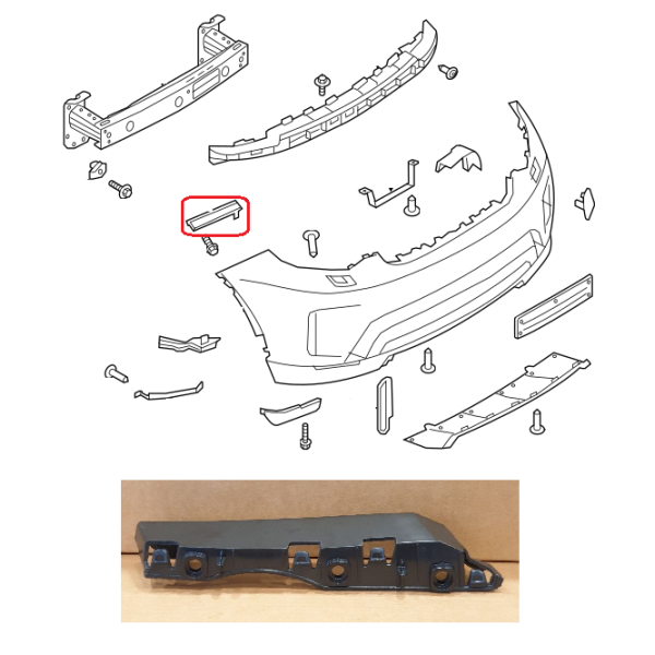 Support de Pare-Chocs Avant Droit LAND ROVER DISCOVERY 5