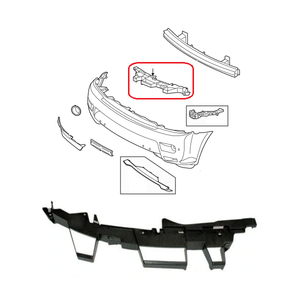 Support, Butée Gauche Pare-Chocs Avant RANGE ROVER SPORT L320