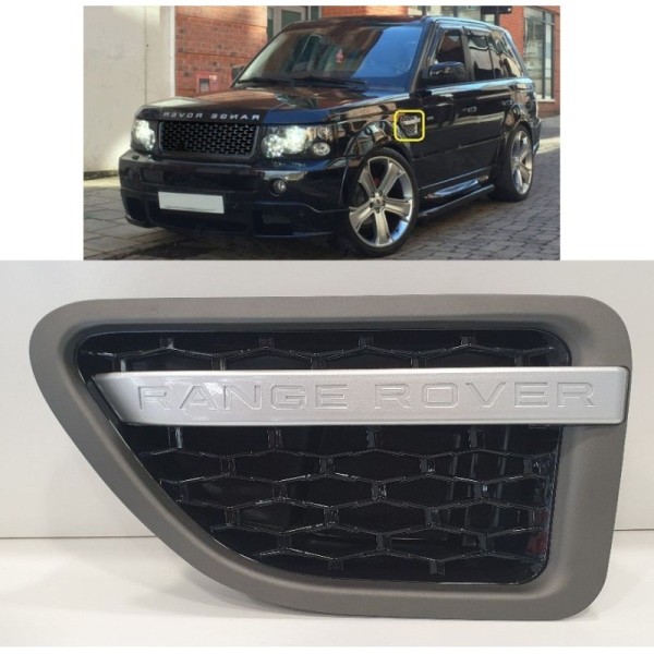 GRILLE AIR AILE AVANT GAUCHE AVEC BANDE GRISE RANGE ROVER SPORT