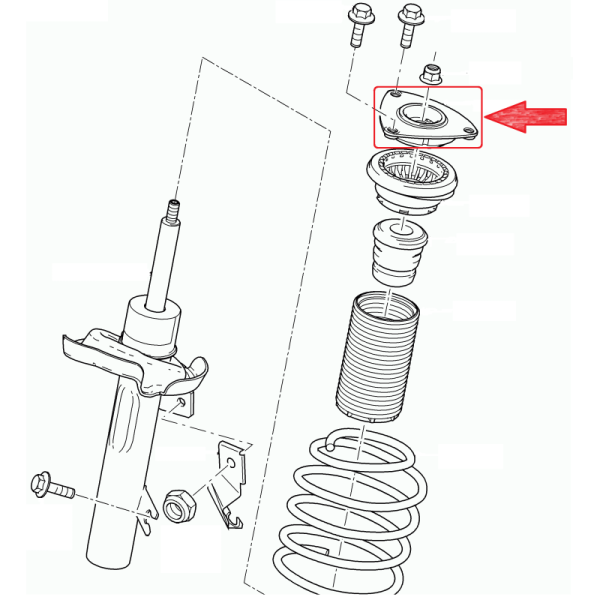 TASSEAU COUPELLE AMORTISSEUR FORD C-MAX FORD FOCUS