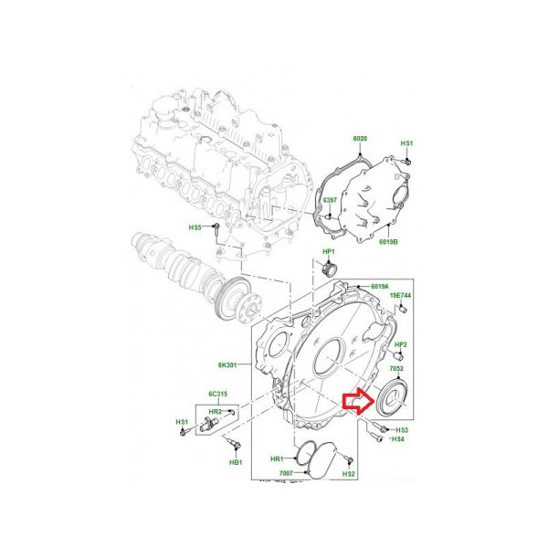 Joint SPI Arrière Vilebrequin LAND ROVER 2.0D