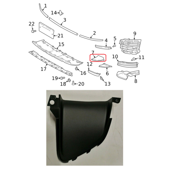 Extension de Pare-Chocs Avant Droit, Conduit de Refroidissement de Frein RANGE ROVER (L405)