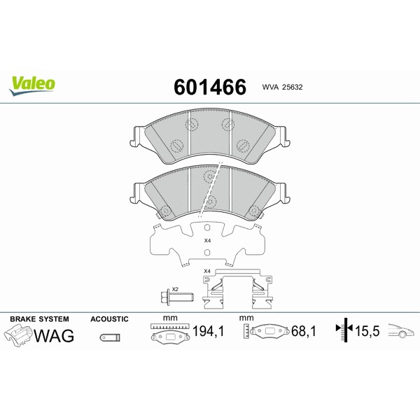 PLAQUETTES DE FREIN AVANT RANGER VW AMAROK