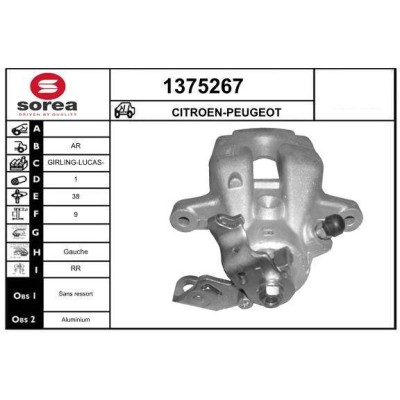 ETRIER FREIN ARRIERE GAUCHE...