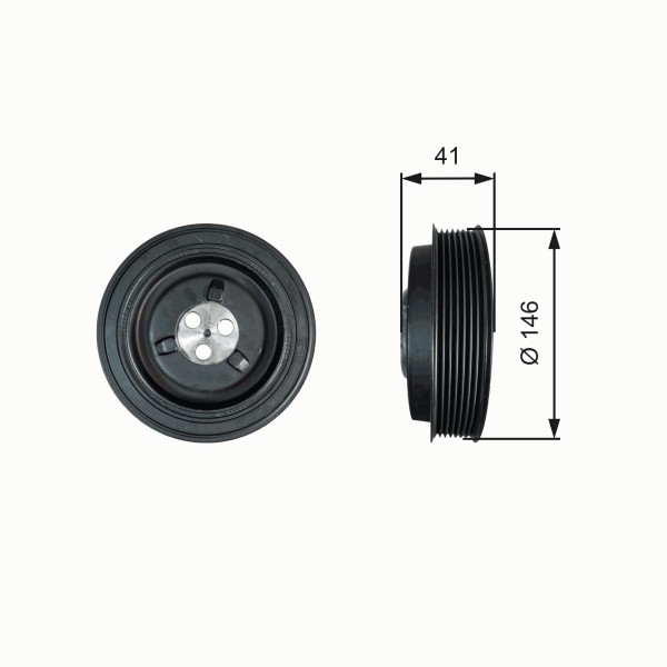 POULIE VILEBREQUIN FORD TRANSIT Mk6 - TRANSIT CUSTOM