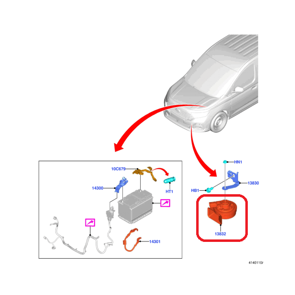 AVERTISSEUR SONORE FORD TRANSIT CONNECT III