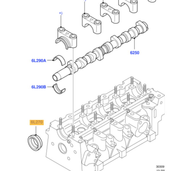 JOINT SPI BAGUE ETANCHEITE ARBRE A CAMES COTE FRONTAL AVANT FORD MAZDA