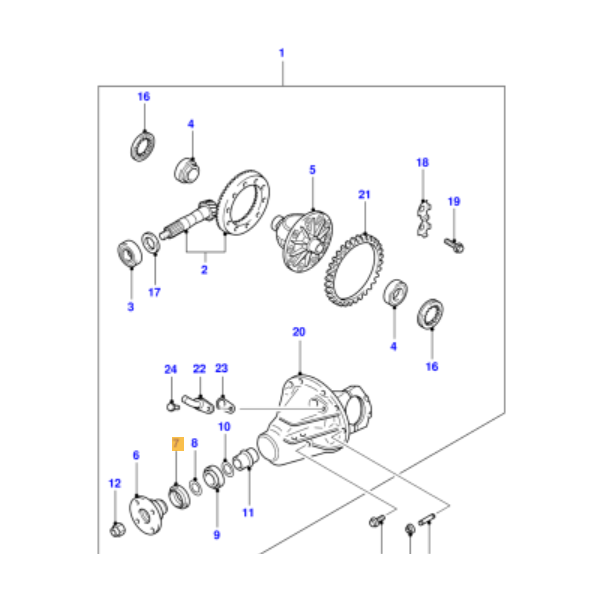 JOINT SPI BAGUE ETANCHEITE NEZ DE PONT DIFFERENTIEL ARRIERE FORD RANGER 2.5TD MAZDA B2500 TD PICK UP