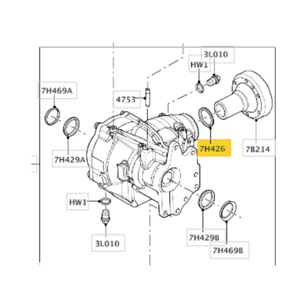 JOINT SPI BAGUE ETANCHEITE DU BRIDE DE DIFFERENTIEL LAND ROVER FREELANDER  EVOQUE VOLVO S80