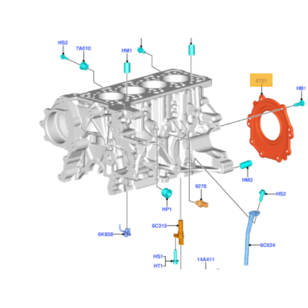 JOINT SPI BAGUE ETANCHEITE VILEBREQUIN COTE ARRIERE FORD RANGER TRANSIT MONDEO 2.0EcoBlue
