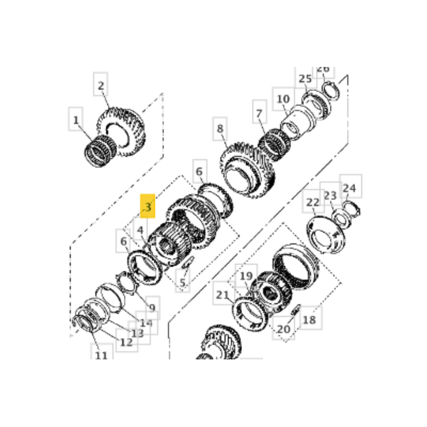 ENSEMBE SYNCHRONISATION 1ere et 2eme  D'ARBRE PRINCIPAL BOITE A VITESSE MANUELLE LAND ROVER DISCOVERY1 DEFENDER