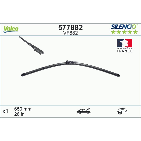 BALAI D'ESSUIE GLACE AVANT CITROEN C1 II PEUGEOT 108 TOYOTA AYGO