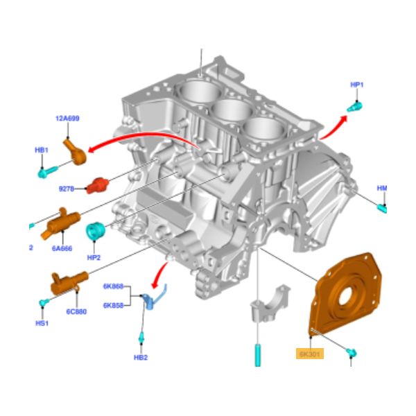 JOINT SPI BAGUE ETANCHEITE VILEBREQUIN COTE ARRIERE MOTEUR FORD 1.0 ECOBOOST