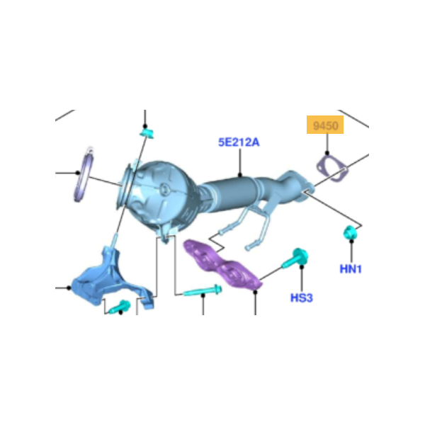 JOINT ETANCHEITE TUYAU ECHAPPEMENT MOTEUR FORD 1.0 1.5 1.6 EcoBoost  2.0EcoBlue