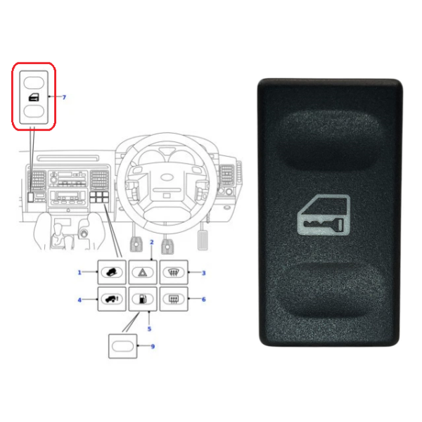INTERRUPTEUR VERROU PRINCIPAL DE PORTE LAND ROVER DISCOVERY 2