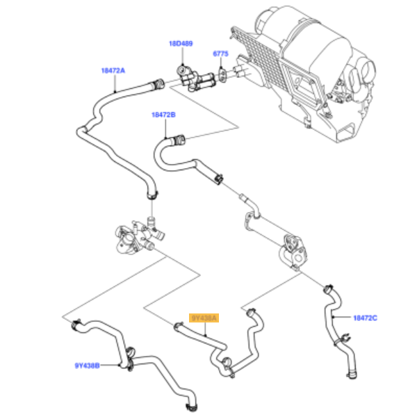 DURITE DE CHAUFFAGE FORD TRANSIT  V347 V348  Moteur 2.4TDCI