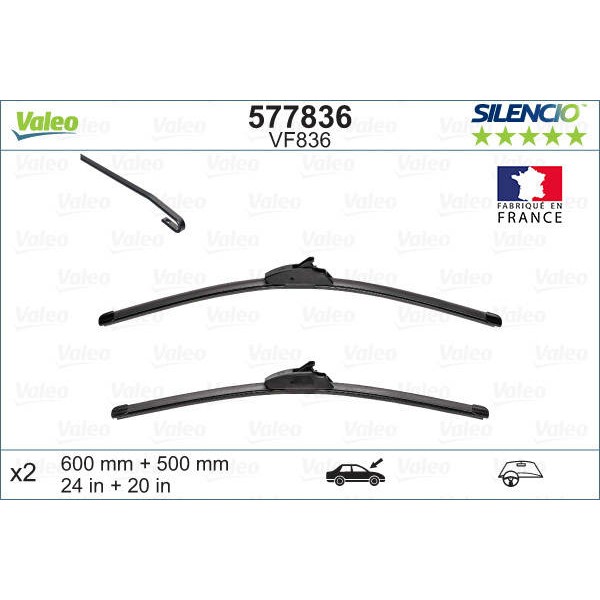 BALAI D'ESSUIE GLACE AVANT RANGE ROVER (L405) RANGE ROVER SPORT II (L494)