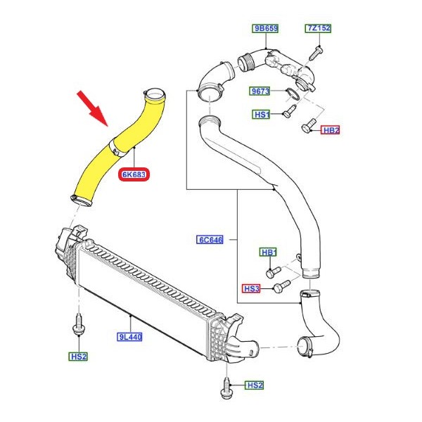 DURITE SURALIMENTATION TURBO MOTEUR FORD 1.6TDCI VOLVO