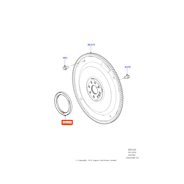 ROUE DENTEE CALAGE DE VILEBREQUIN LAND ROVER