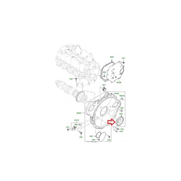 JOINT SPI BAGUE ETANCHEITE ARRIERE VILEBREQUIN MOTEUR LAND ROVER JAGUAR AJ200