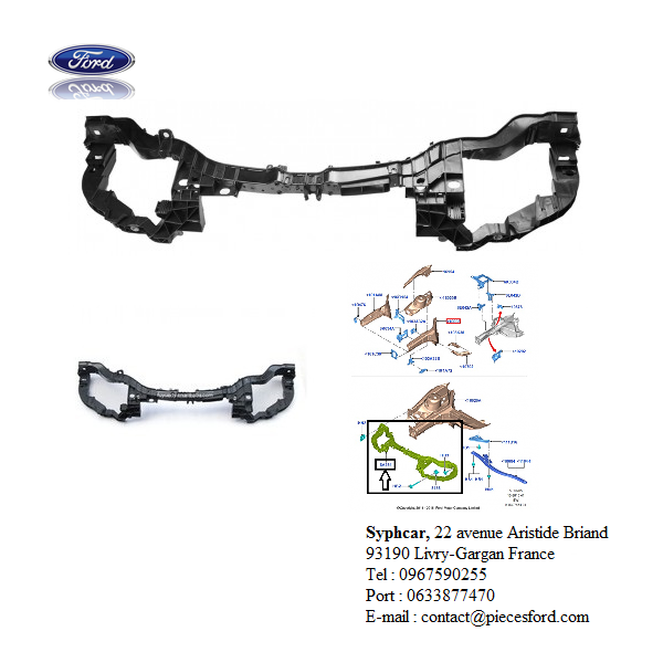 FACE AVANT SUPERIEURE , SUPPORT RADIATEUR MOTEUR FORD FOCUS FORD C-MAX