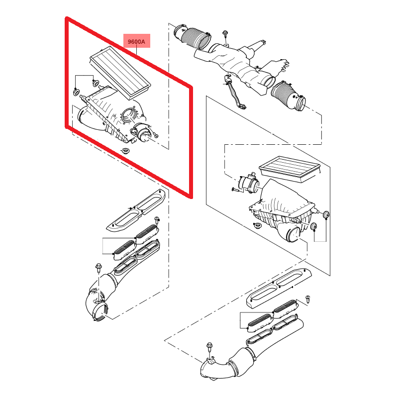 Boitier Filtre a Air Côté Droit LAND ROVER DISCOVERY 5 RANGE ROVER (L405) RANGE ROVER SPORT (L494) 3.0 V6 5.0 V8 - vignette 2