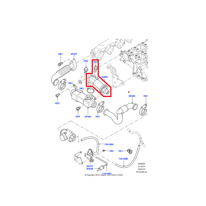 Électrovanne Recyclage des Gaz D'échappement RANGE ROVER III (L322) 3.0 TDV6 - vignette 4