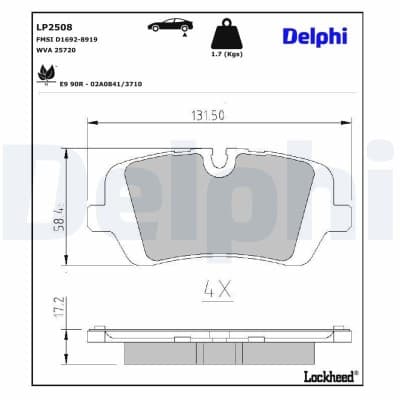 PLAQUETTES DE FREIN ARRIERE  RANGE ROVER L405 RANGE ROVER SPORT L494 DISCOVERY 5 L462 NEW DEFENDER L663 - vignette 3