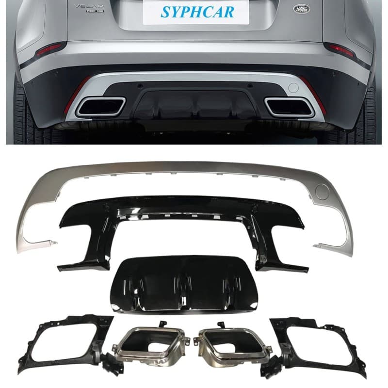 SOUS BASSEMENT PARE-CHOC ARRIERE KIT 7 PIECES GRIS RANGE ROVER VELAR - vignette 1