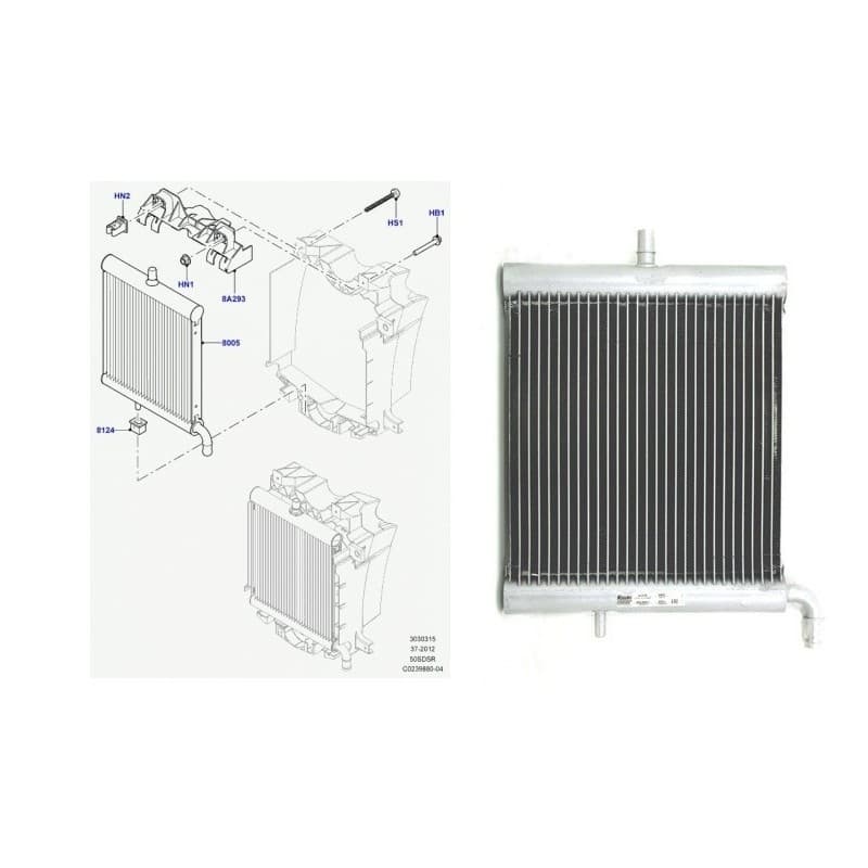 Radiateur Auxiliaire RANGE ROVER (VOGUE) 5.0 V8 RANGE ROVER SPORT 2.0 3.0 V6 5.0 V8 2013-2018