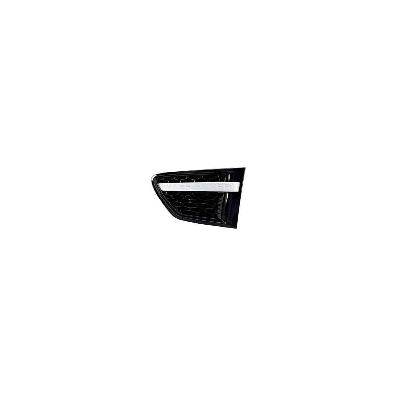 Kit Enjoliveur Grille Air Aile Avant Droite & Gauche Noir Brillant avec Bande Grise RANGE ROVER SPORT - vignette 3