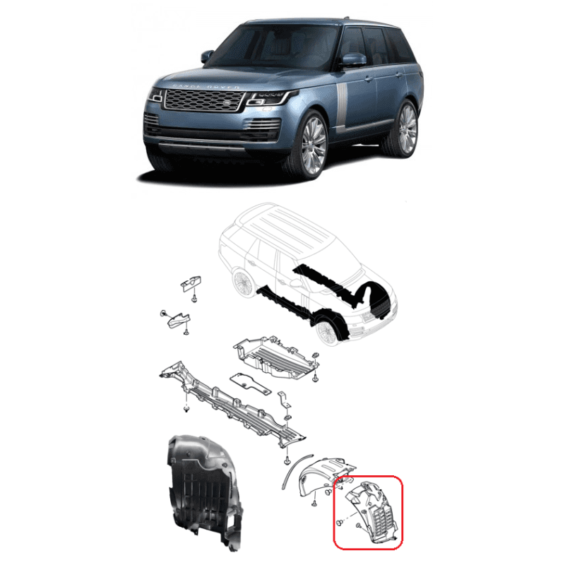 Pare-Boue Avant Droit Extérieur RANGE ROVER (VOGUE) 2018 - 2021