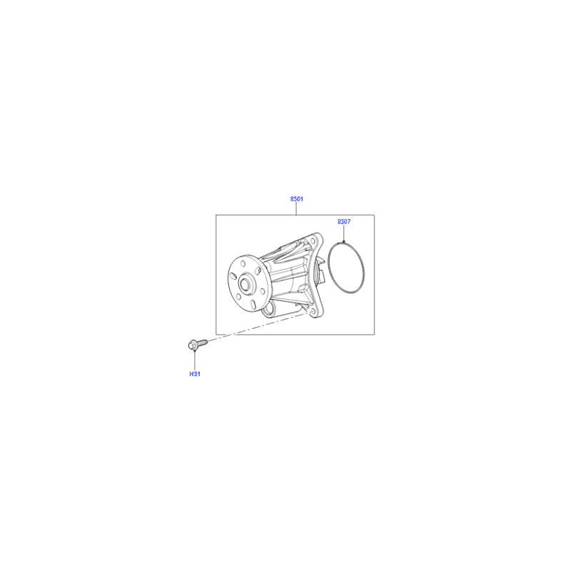 Pompe a Eau LAND ROVER DISCOVERY III/IV RANGE ROVER SPORT 2.7 TDV6 - vignette 2