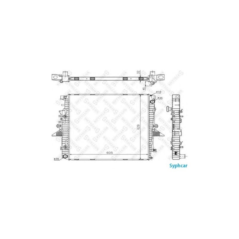 RADIATEUR REFROIDISSEMENT MOTEUR 4.0 4.2 4.4 ESSENCE LAND ROVER DISCOVERY III IV RANGE ROVER SPORT - vignette 2