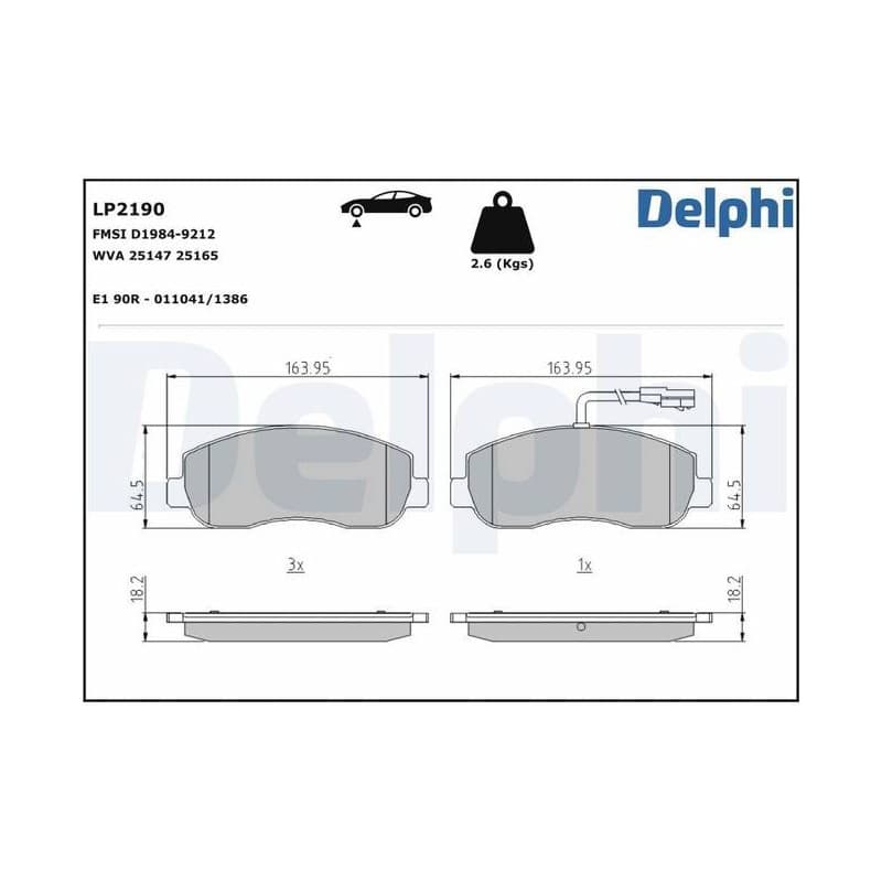 Plaquettes de frein avant RENAULT MASTER OPEL MOVANO NISSAN INTERSTAR NV400