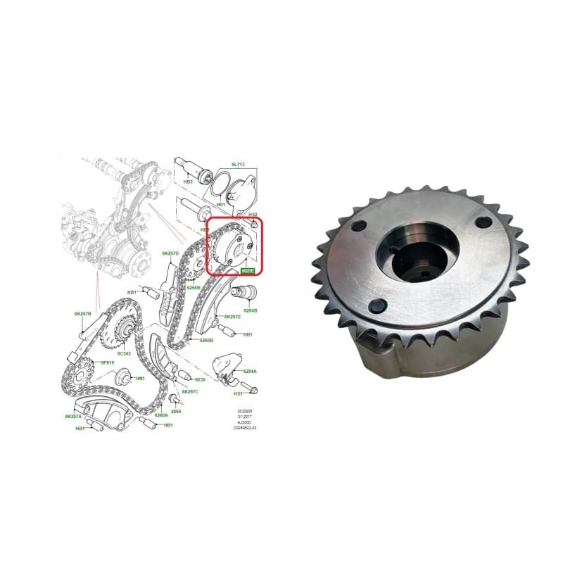 PIGNON ARBRE A CAMES SYSTEME DE DISTRIBUTION VARIABLE LAND ROVER 2.0 AJ200