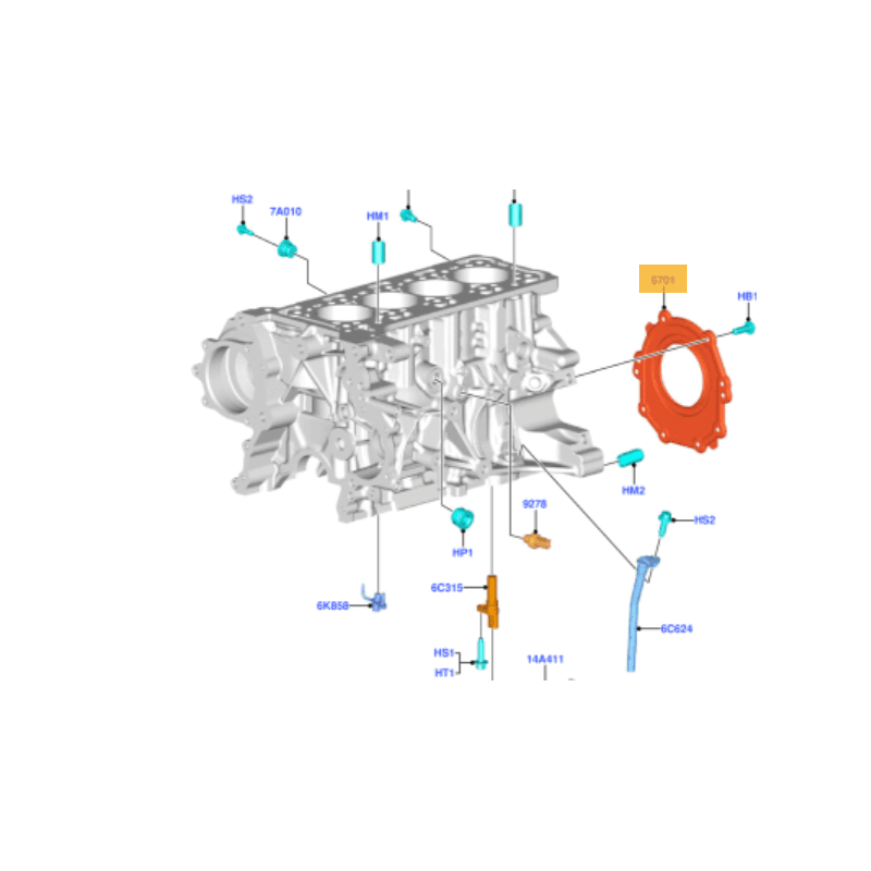 JOINT SPI BAGUE ETANCHEITE VILEBREQUIN COTE ARRIERE FORD RANGER TRANSIT MONDEO 2.0EcoBlue - vignette 1