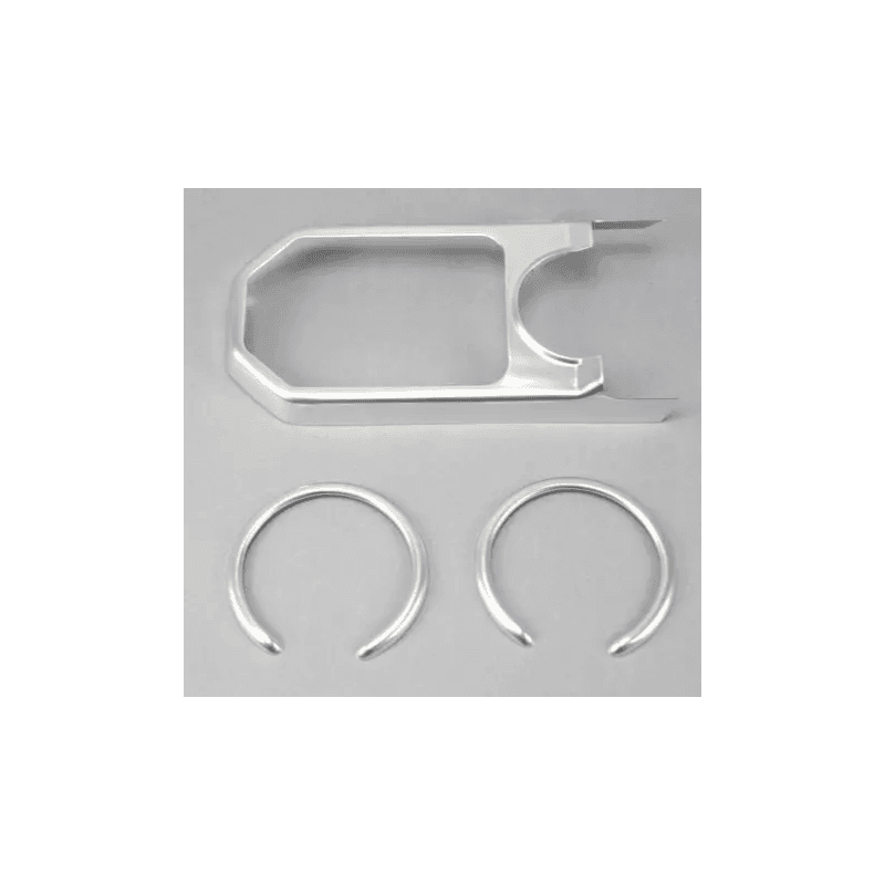 JEU DE GARNITURE INTERIEUR GRIS ALUMINIUM LAND ROVER DISCOVERY III - vignette 2