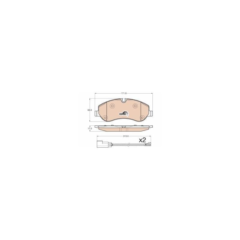 PLAQUETTES DE FREINS AVANT FORD TRANSIT Mk7 V363 TTG FORD CUSTOM V362 2.2TDCI - vignette 2