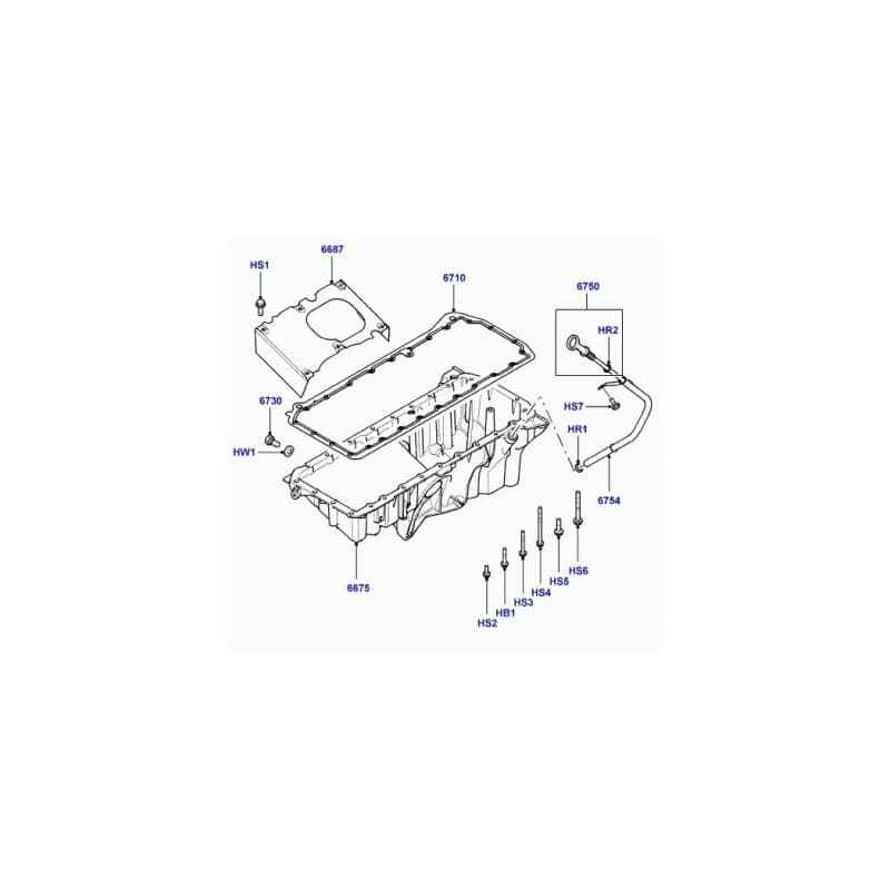 JOINT DE CARTER D'HUILE MOTEUR RANGE ROVER (L322) 3.0 TD6 - vignette 2