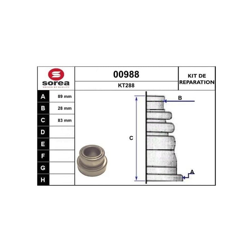 SOUFFLET DE CARDAN RENAULT  OPEL MOVANO NISSAN