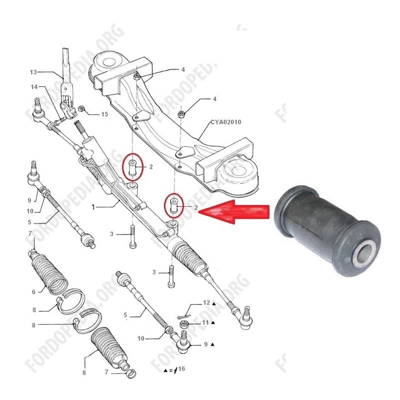 Silent Bloc Anti Bruit Cremaillere FORD TRANSIT