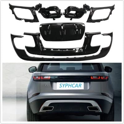 SOUS BASSEMENT PARE-CHOC ARRIERE KIT 7 PIECES NOIRE RANGE ROVER VELAR - vignette 1