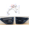 Kit Enjoliveur Grille Air Noir Aile Avant LAND ROVER FREELANDER 2