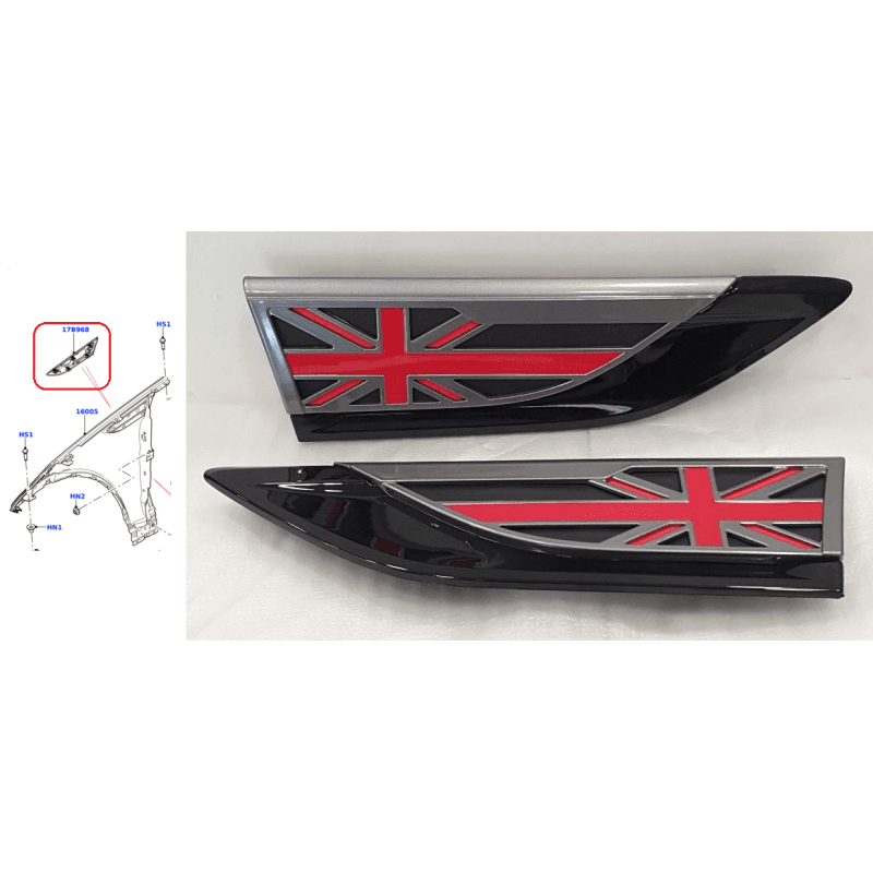 Kit Enjoliveur Grille Air Aile Avant LAND ROVER DISCOVERY 5
